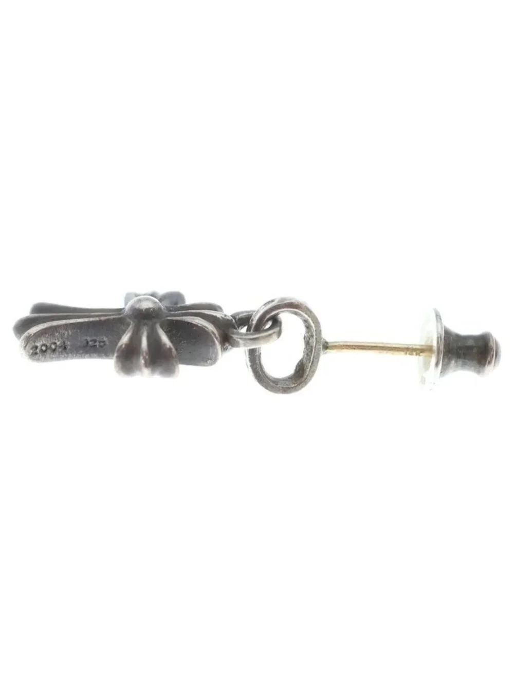 Chrome Hearts Bby Pprchn Baby Fat Cloth Drop Earrings Silver